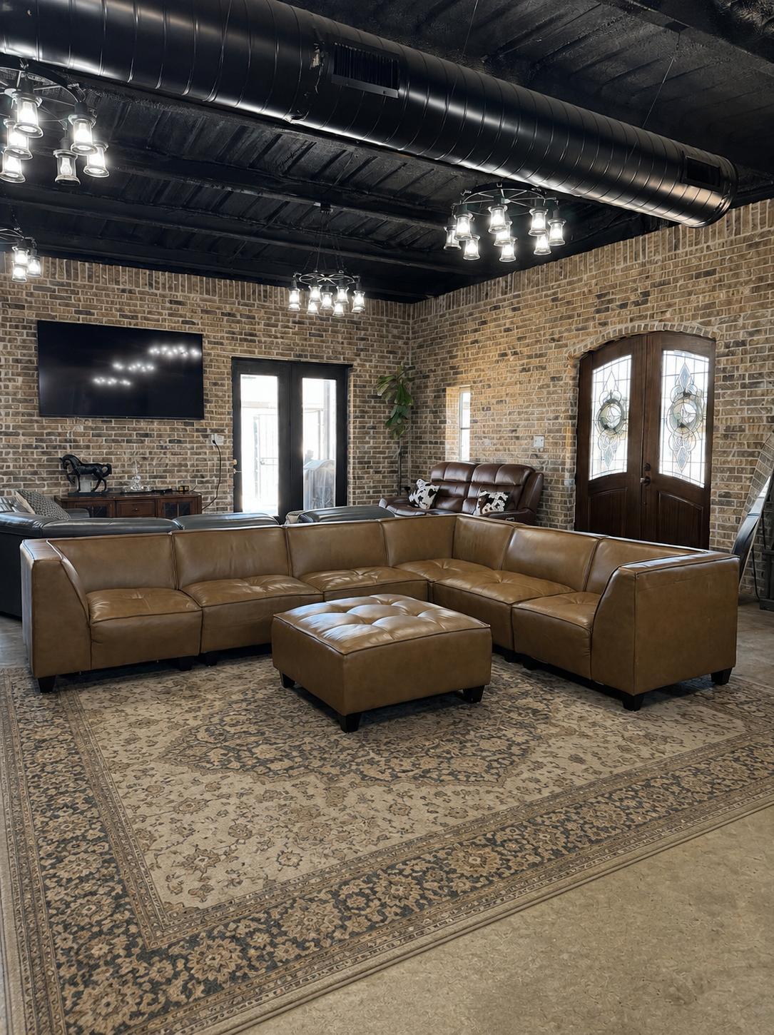 Wallingford 7-Piece Leather Sectional