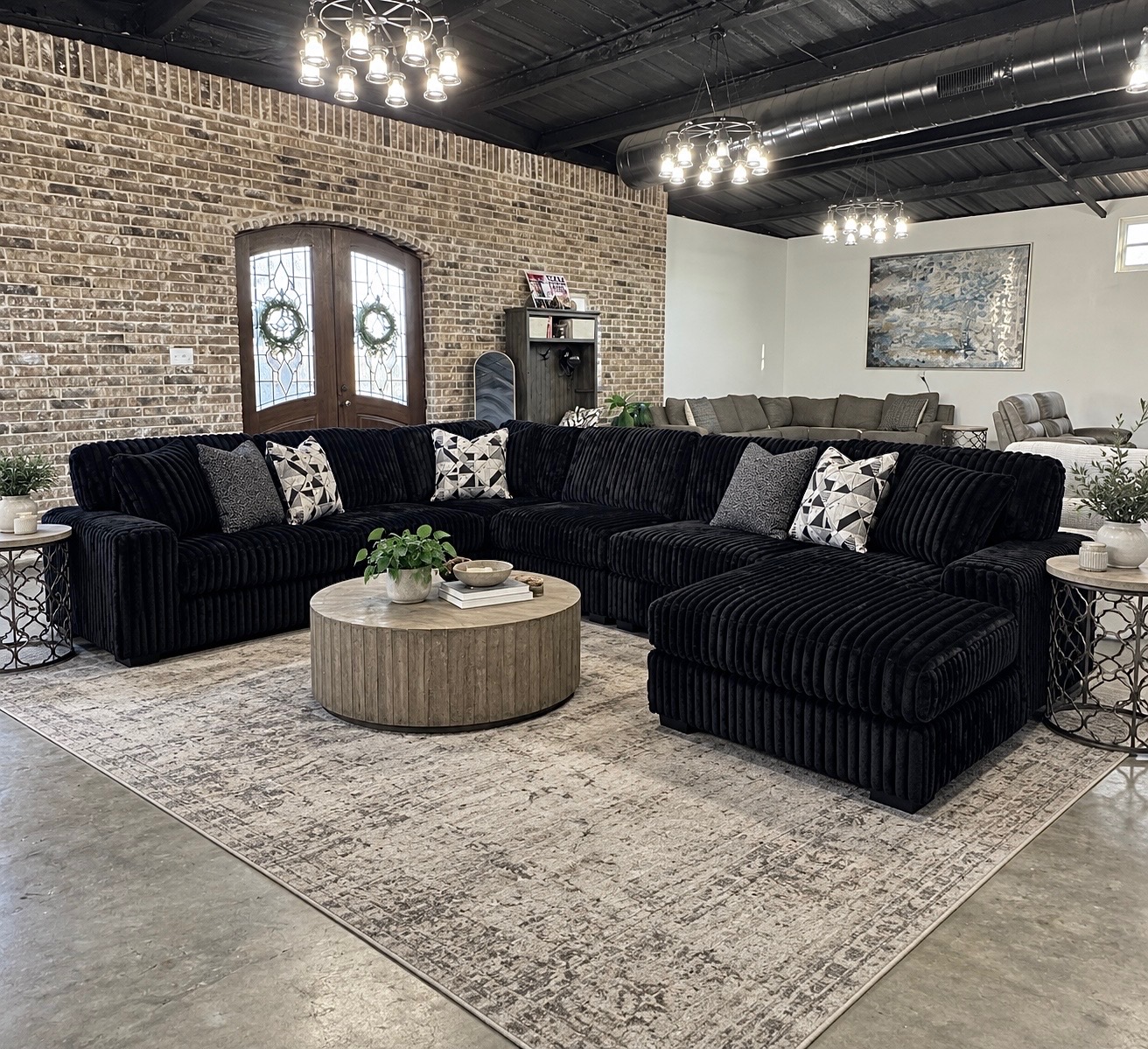 Midnight Madness 4-Piece Sectional with Chaise