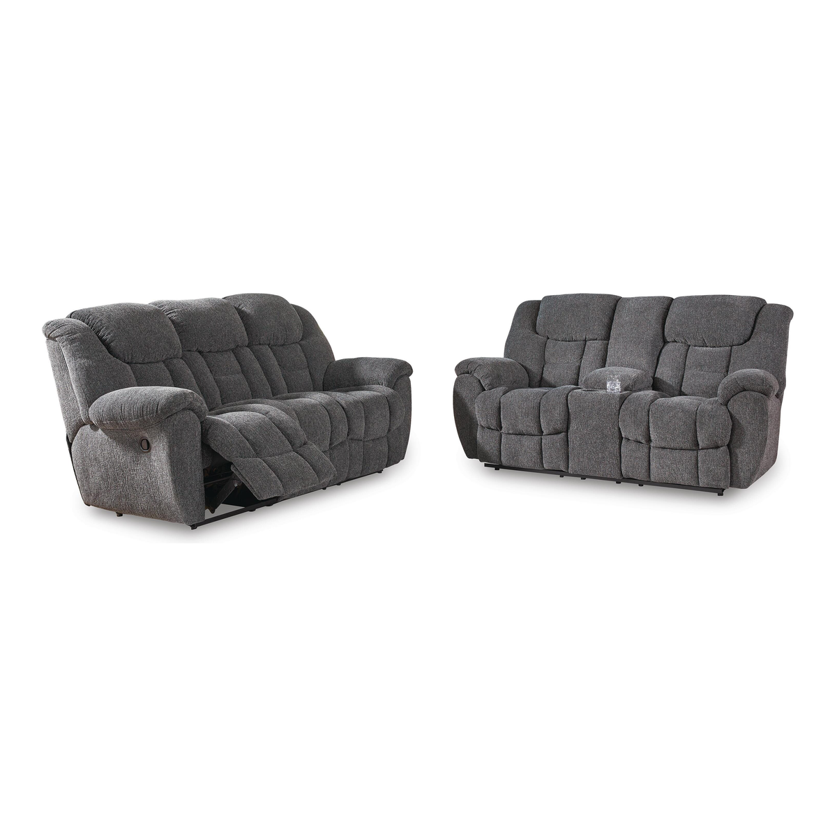 Foreside Sofa and Loveseat in Charcoal