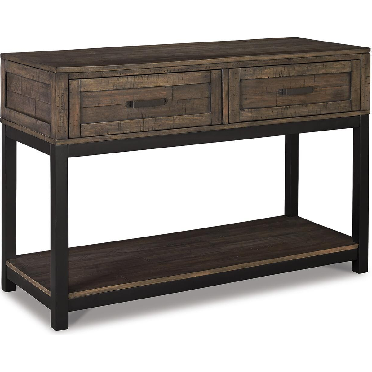 Johurst Sofa Table in Grayish Brown
