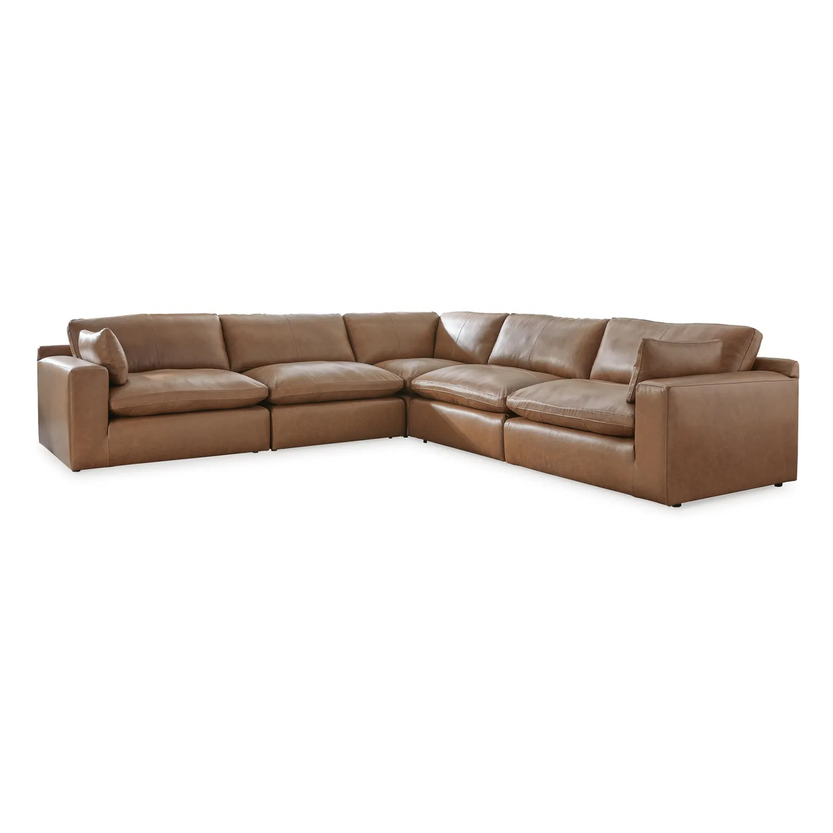 Emilia 5-Piece Sectional in Caramel