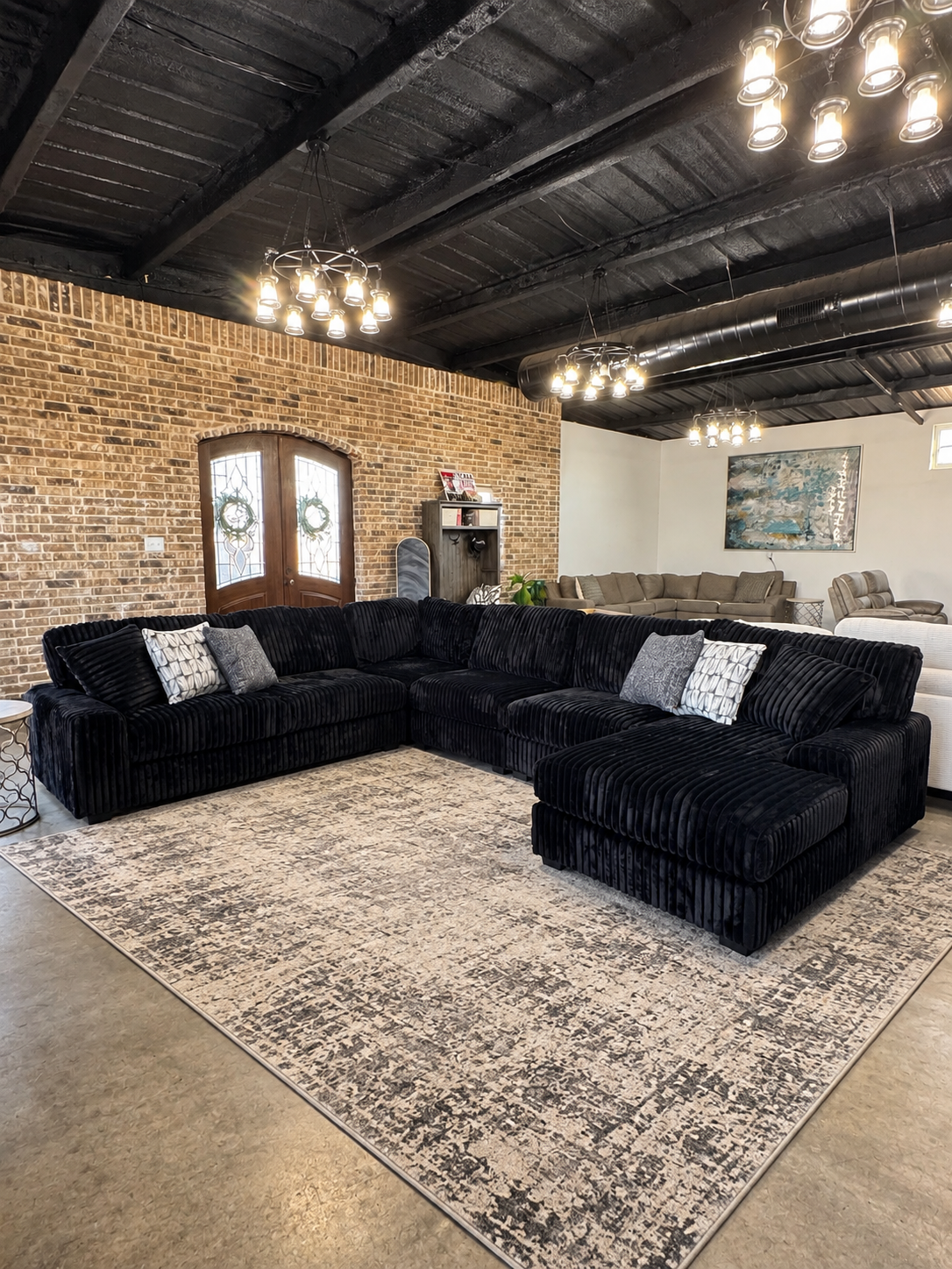 Element Nightfall Corduroy Sectional with Chaise