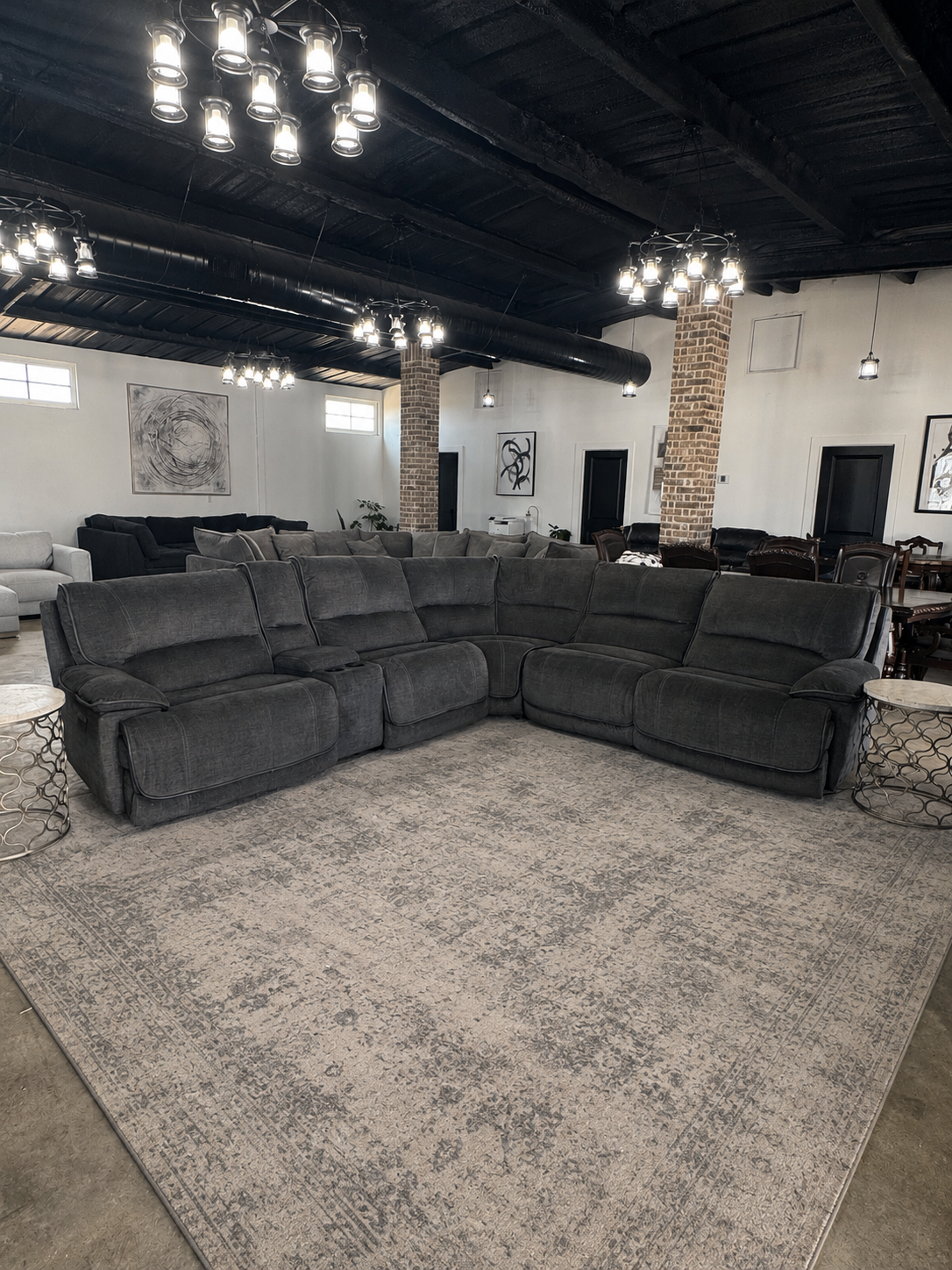 Redding 6-Piece Fabric Power Reclining Sectional with Power Headrest