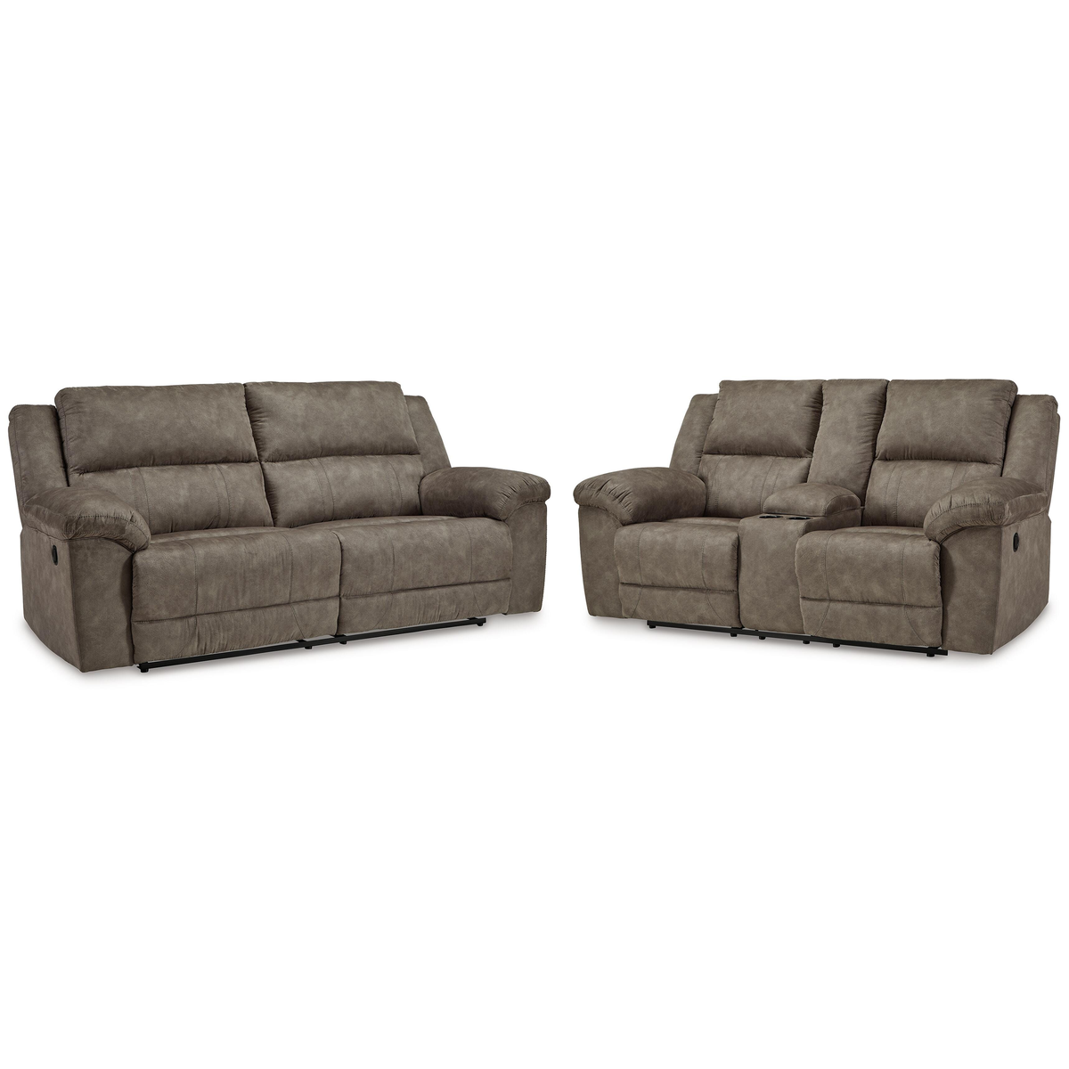 Laresview Sofa and Loveseat in Fossil